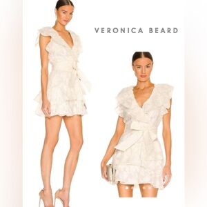 NWOT Veronica Beard Mahita ivory lace silk-cotton dress fully lined mini dres…